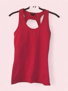 Sherbet coral open back active tank